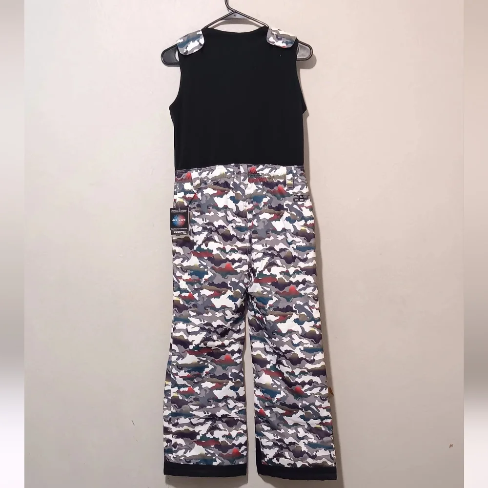 Arctic Girls-Boy‎ Limitless Fleece Top Bib Overall Black/White SzXS Thermal